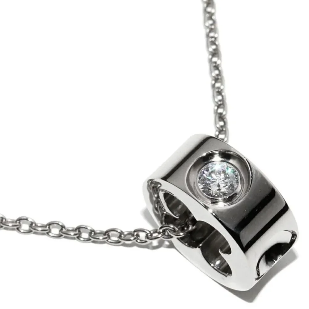 Louis Vuitton Empreinte K18WG Diamond Pendant Necklace